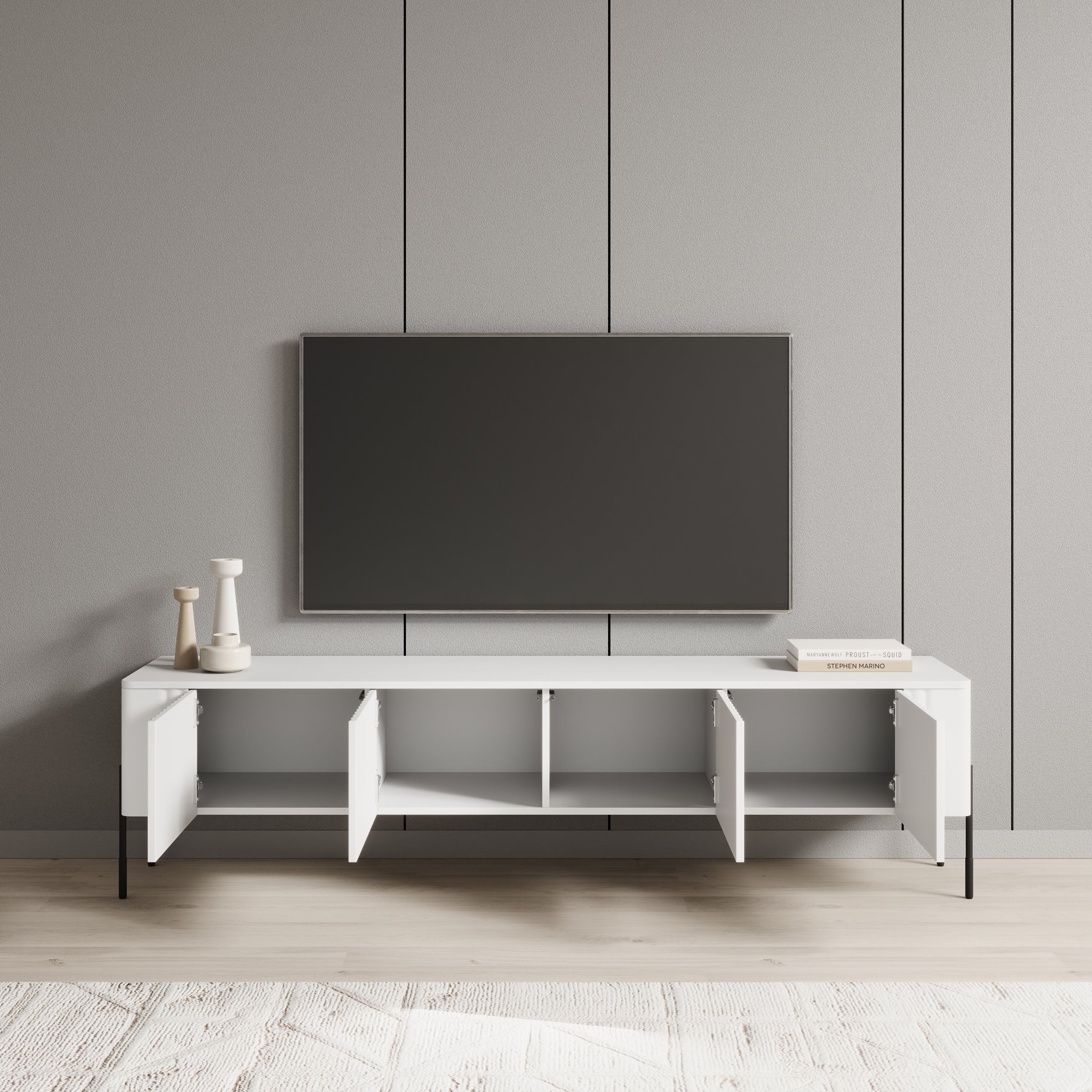 Vivi - TV-Meubel - Wit - 190x40x50 cm - Image 2