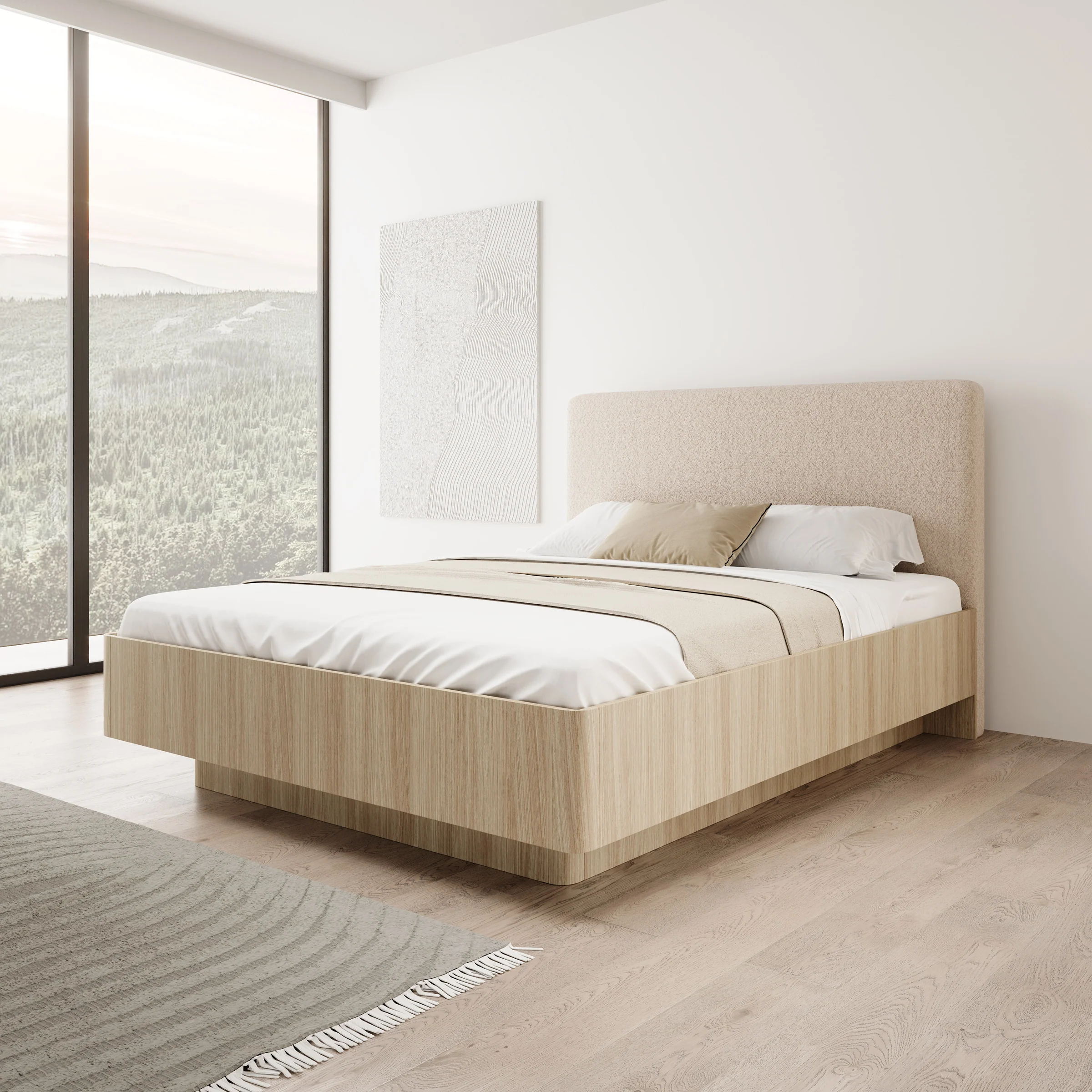 Voorne - Tweepersoonsbed - Eiken - 160x200 cm