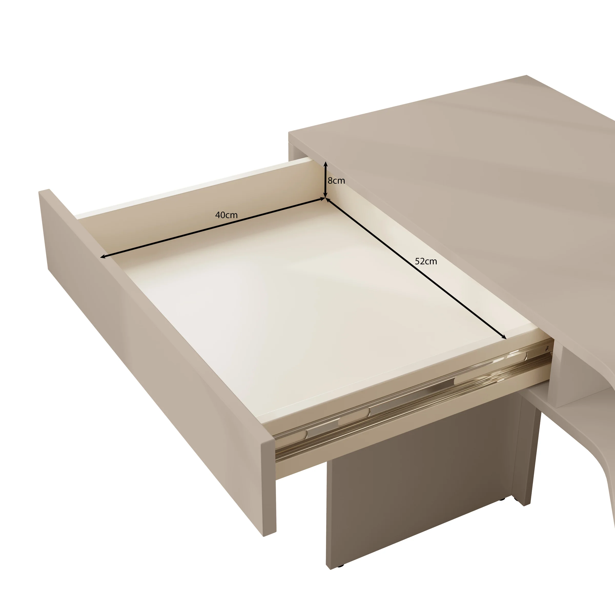 Whenua 2 - Bureau links - Beige - 211x55x79 cm - Image 7
