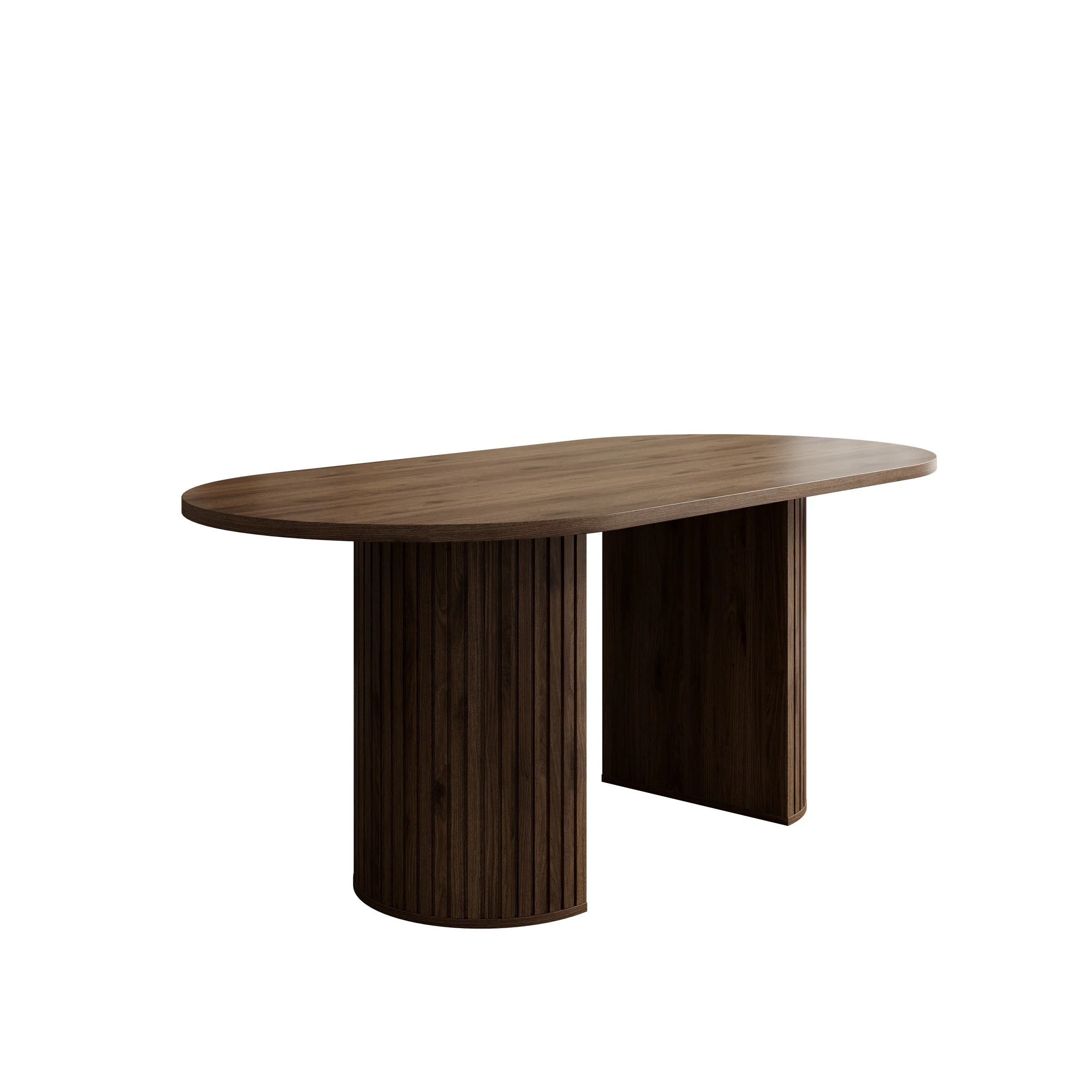 Windel - Eetkamertafel ovaal - Donker eikenpatroon - 185x90x75 cm - Image 5