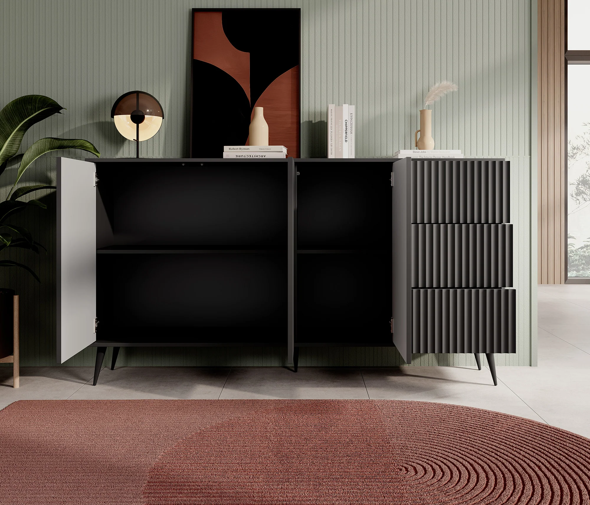 Winq - Dressoir - Antraciet - 179x40x98 cm - Image 3
