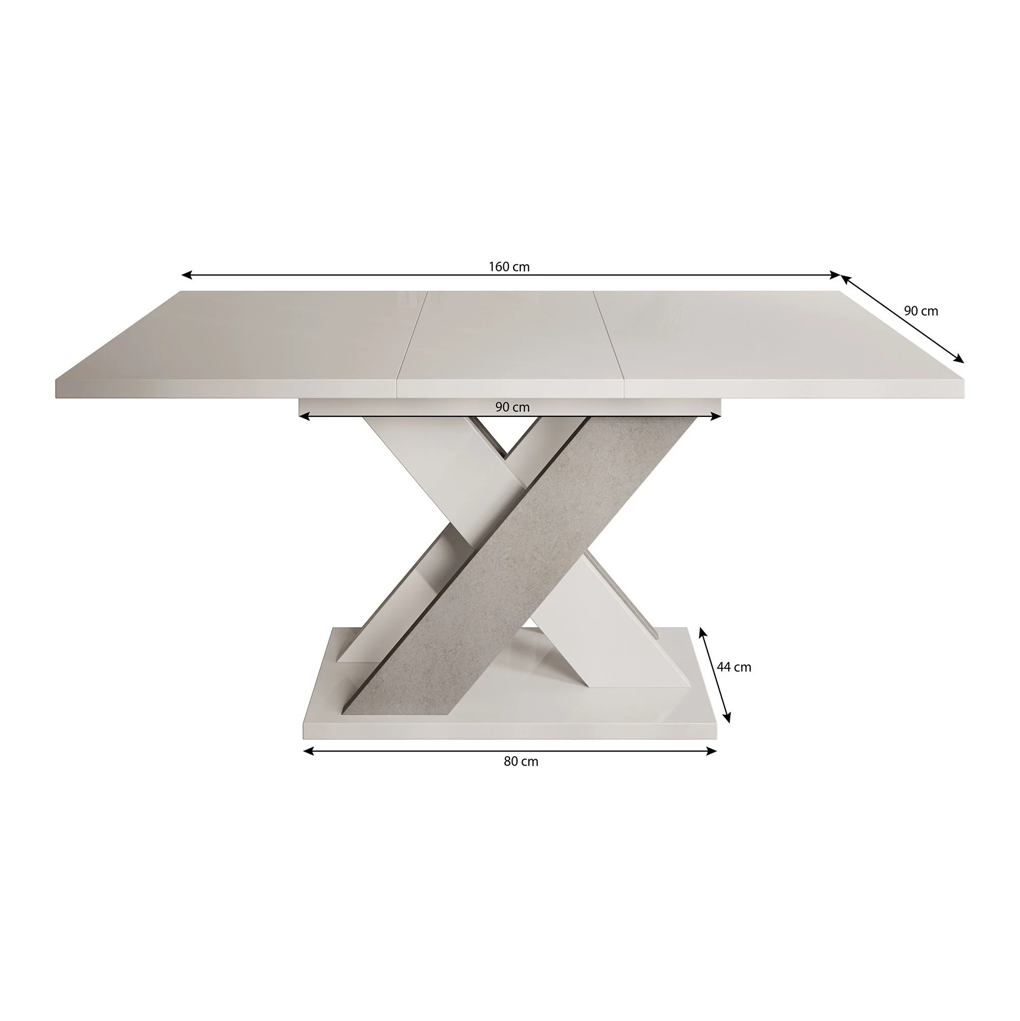 Xandra - Eetkamertafel - Eiken/zwart - 120x90x75 cm - Image 6